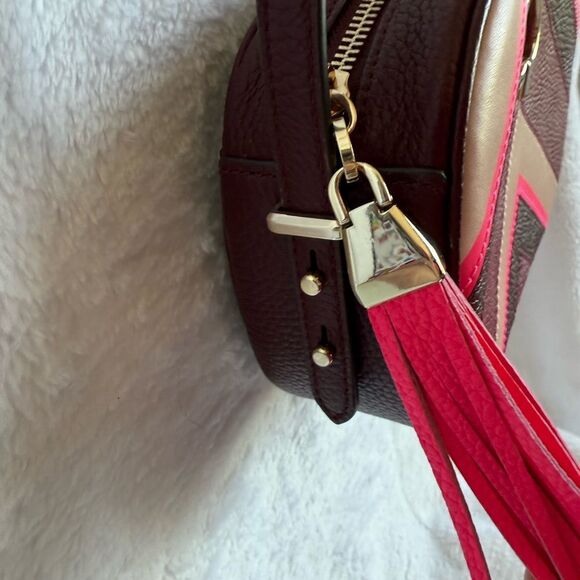 Kate Spade Kourtney Pink & Burgundy Chevron Crossbody Bag - Picture 5 of 10